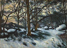 Melting Snow, Fontainebleau | Cezanne | Painting Reproduction