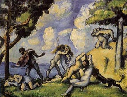 Kämpfen für die Liebe | Cezanne | Gemälde Reproduktion