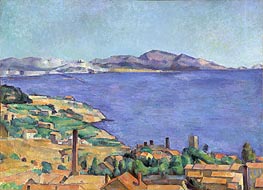 The Gulf of Marseilles Seen from L'Estaque, c.1885 by Cezanne | Canvas Print