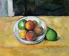 Cezanne | Strill Life with Peaches and Two Green Pears | Giclée Canvas Print