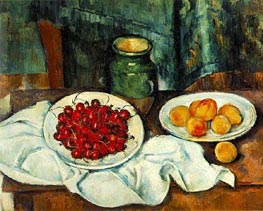Cezanne | Still Life with Cherries and Peaches | Giclée Canvas Print