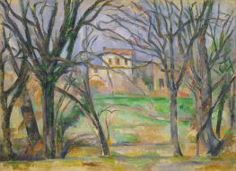 Bäume und Häuser | Cezanne | Gemälde Reproduktion