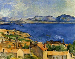 The Gulf of Marseille Seen from L'Estaque, c.1885 by Cezanne | Canvas Print