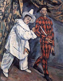 Pierrot and Harlequin (Mardi Gras), 1888 by Cezanne | Canvas Print