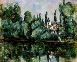  Banks of the Marne (Villa on the Bank of a River), c.1888 by Cezanne | Canvas Print