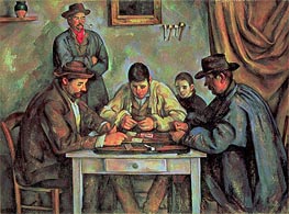 The Card Players, c.1890/92 von Cezanne | Leinwand Kunstdruck