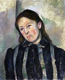 Madame Cezanne with Unbound Hair, c.1890/92 by Cezanne | Canvas Print