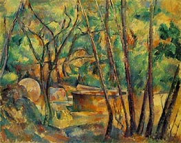 Well, Millstone and Cistern Under Trees | Cezanne | Painting Reproduction