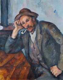 Der Raucher mit aufgestütztem Arm, 1890 von Cezanne | Giclée-Kunstdruck