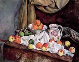 Compotier, Pitcher and Fruit | Cezanne | Painting Reproduction