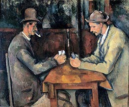 The Card Players, c.1893/96 von Cezanne | Leinwand Kunstdruck