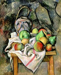 Ingwer-Glas und Obst, 1895 von Cezanne | Leinwand Kunstdruck