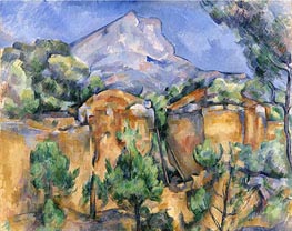 Cezanne | Mont Sainte-Victoire Seen from the Bibemus Quarry | Giclée Canvas Print