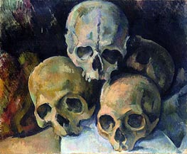 Pyramid of Skulls, c.1898/00 by Cezanne | Canvas Print