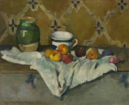 Stillleben mit Krug, Becher und Äpfeln, c.1877 | Cezanne