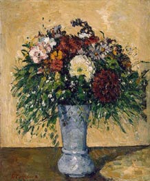 Cezanne | Flowers in a Blue Vase, c.1873/75 | Giclée Canvas Print