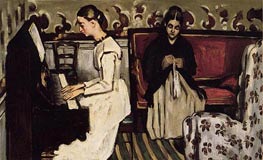 Cezanne | Girl at the Piano (The Overture to Tannhauser), c.1868 | Giclée Canvas Print