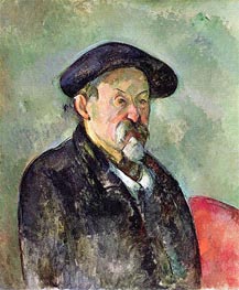 Self Portrait with a Beret | Cezanne | Gemälde Reproduktion