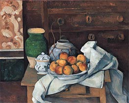 Still Life with a Chest of Drawers, c.1883/87 by Cezanne | Canvas Print