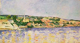 River and Hills | Cezanne | Gemälde Reproduktion
