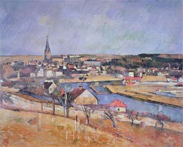 A French Village, n.d. by Cezanne | Canvas Print
