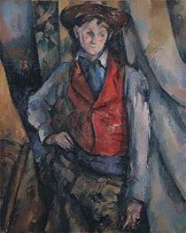 Cezanne | Boy in a Red Waistcoat, c.1888/90 | Giclée Canvas Print