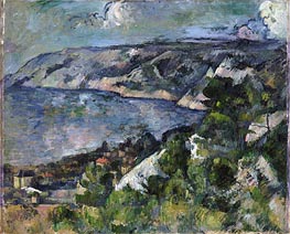 Bay of l'Estaque, c.1879/83 von Cezanne | Leinwand Kunstdruck
