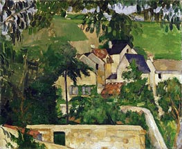Quartier Four, Auvers-sur-Oise (Landscape, Auvers), c.1873 von Cezanne | Leinwand Kunstdruck