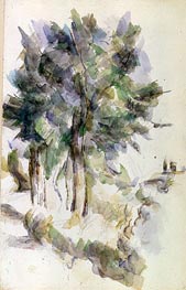 Trees, n.d. von Cezanne | Papier-Kunstdruck