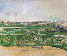 Landscape at Aix-en-Provence, c.1879 von Cezanne | Leinwand Kunstdruck