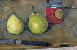 Pears and Knife, c.1877/78 von Cezanne | Leinwand Kunstdruck