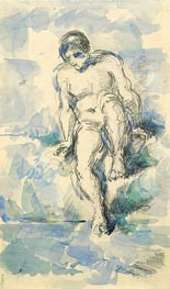 Bather, c.1885 von Cezanne | Papier-Kunstdruck