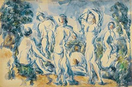 Bathers, c.1900 von Cezanne | Papier-Kunstdruck