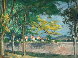 The Road, c.1875/76 von Cezanne | Leinwand Kunstdruck