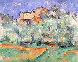 House and Dovecote at Bellevue, c.1890/92 by Cezanne | Canvas Print