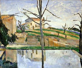 The Basin of the Jas de Bouffan in Winter | Cezanne | Painting Reproduction