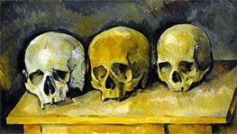 The Three Skulls, c.1900 von Cezanne | Leinwand Kunstdruck
