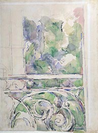 The Balcony, c.1890/00 von Cezanne | Papier-Kunstdruck