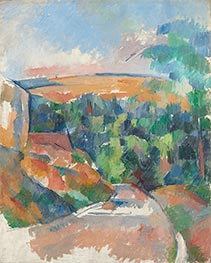 The Bend in the Road, c.1900/06 von Cezanne | Leinwand Kunstdruck