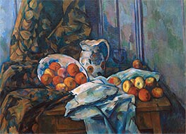 Stillleben mit Fayencekrug und Früchten, c.1900 von Cezanne | Leinwand Kunstdruck