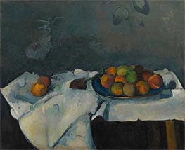 Stillleben: Teller mit Pfirsichen, c.1879/80 von Cezanne | Leinwand Kunstdruck