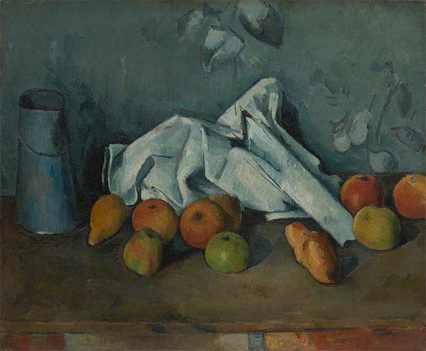 Milchkanne und Äpfel, c.1879/80 | Cezanne | Giclée Leinwand Kunstdruck