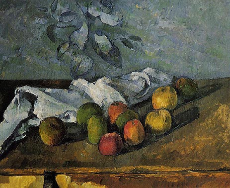Äpfel und Handtuch, c.1879/80 | Cezanne | Giclée Leinwand Kunstdruck