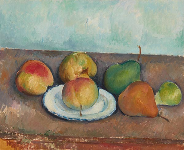 Stilleben mit Äpfeln und Birnen, c.1888/90 | Cezanne | Giclée Leinwand Kunstdruck