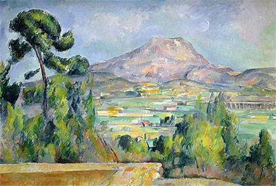 Der Mont Sainte-Victoire, c.1890 | Cezanne | Giclée Leinwand Kunstdruck