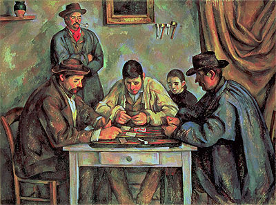 The Card Players, c.1890/92 | Cezanne | Giclée Leinwand Kunstdruck