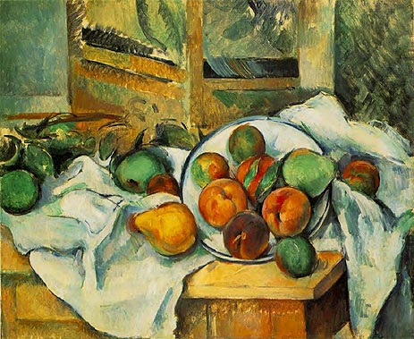 Table Napkin and Fruit, c.1895 | Cezanne | Giclée Canvas Print