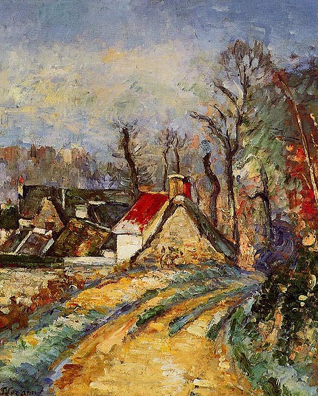 Umweg in Auvers, 1873 | Cezanne | Giclée Leinwand Kunstdruck