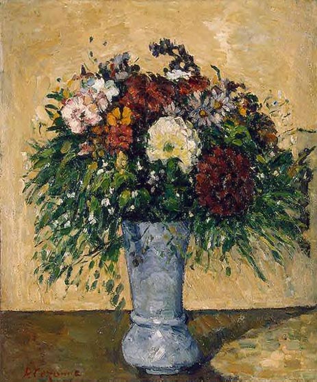 Flowers in a Blue Vase, c.1873/75 | Cezanne | Giclée Leinwand Kunstdruck