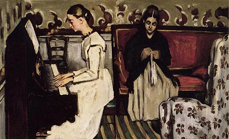 Girl at the Piano (The Overture to Tannhauser), c.1868 | Cezanne | Giclée Canvas Print